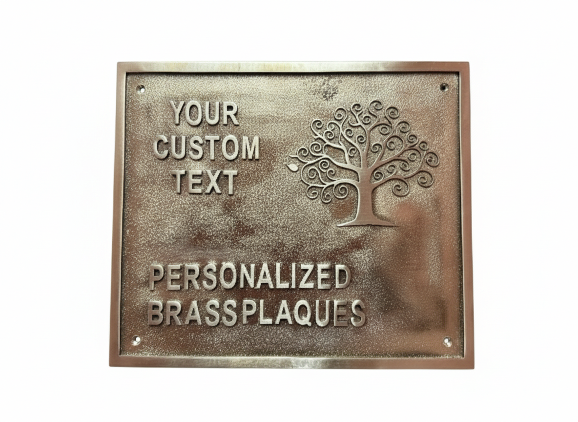 Custom Address Brass Bronze Plaque Sign CABBPS19 - Image 2
