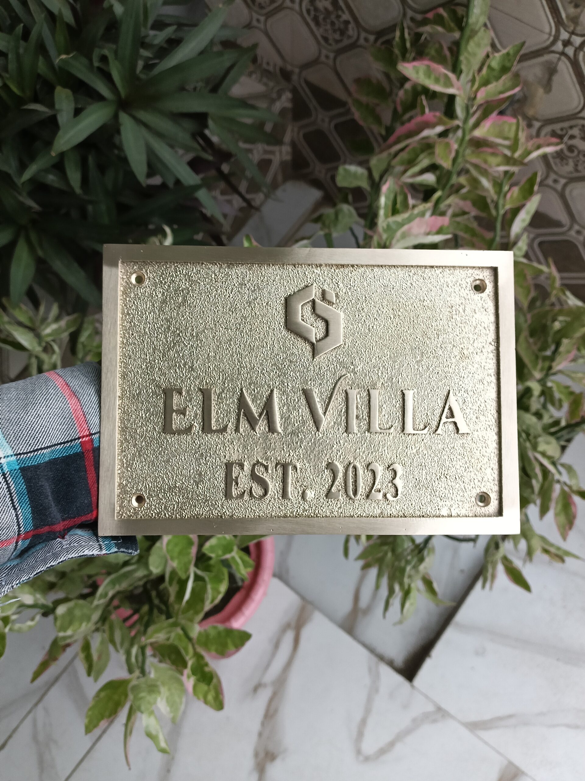 Custom Polished Brass Address Plaque — Heavy Duty Cast Brass Personalized Sign | Outdoor House Number Plate | Business & Office Door Sign - Image 19