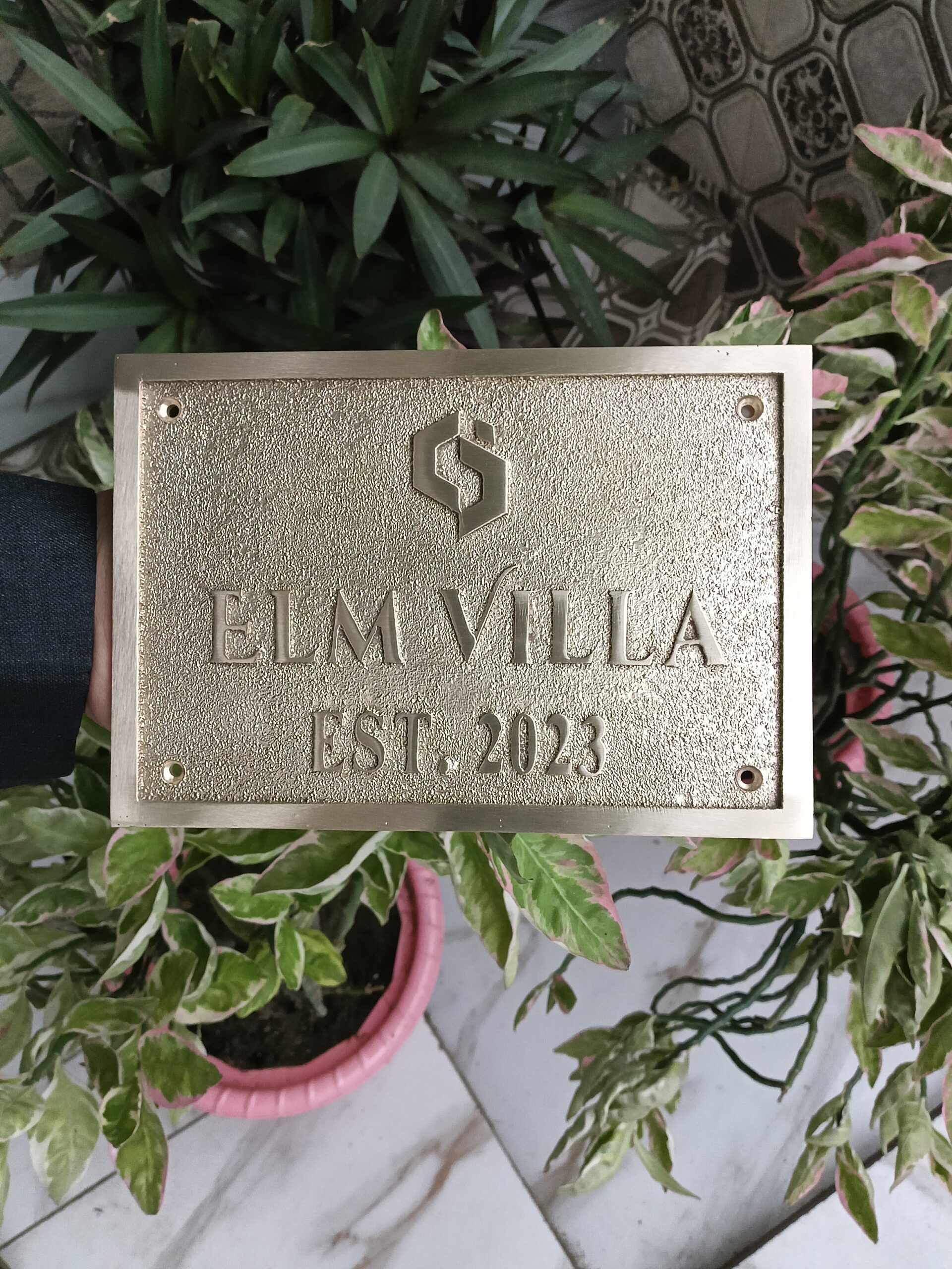 Custom Polished Brass Address Plaque — Heavy Duty Cast Brass Personalized Sign | Outdoor House Number Plate | Business & Office Door Sign - Image 18