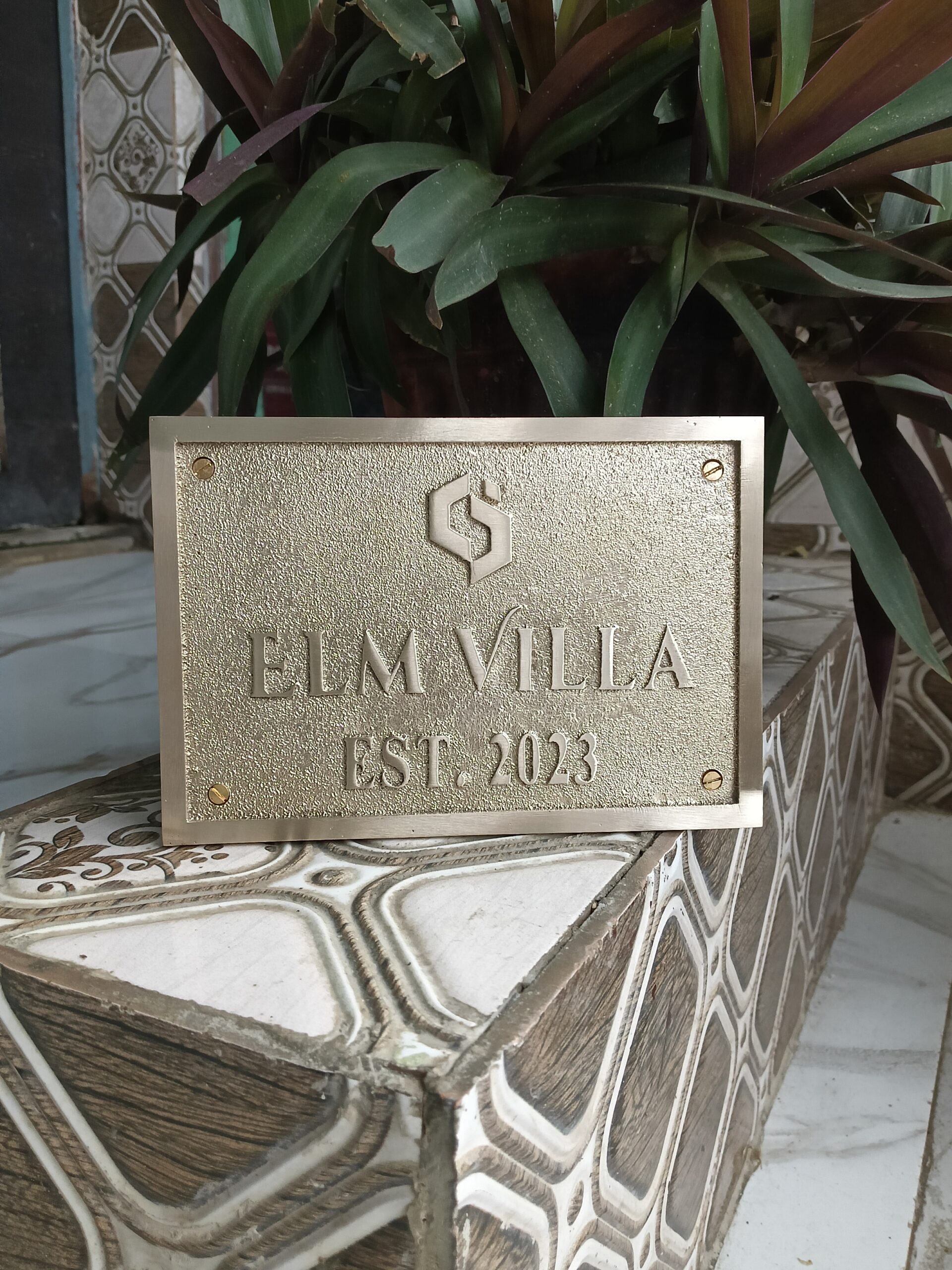 Custom Polished Brass Address Plaque — Heavy Duty Cast Brass Personalized Sign | Outdoor House Number Plate | Business & Office Door Sign - Image 15