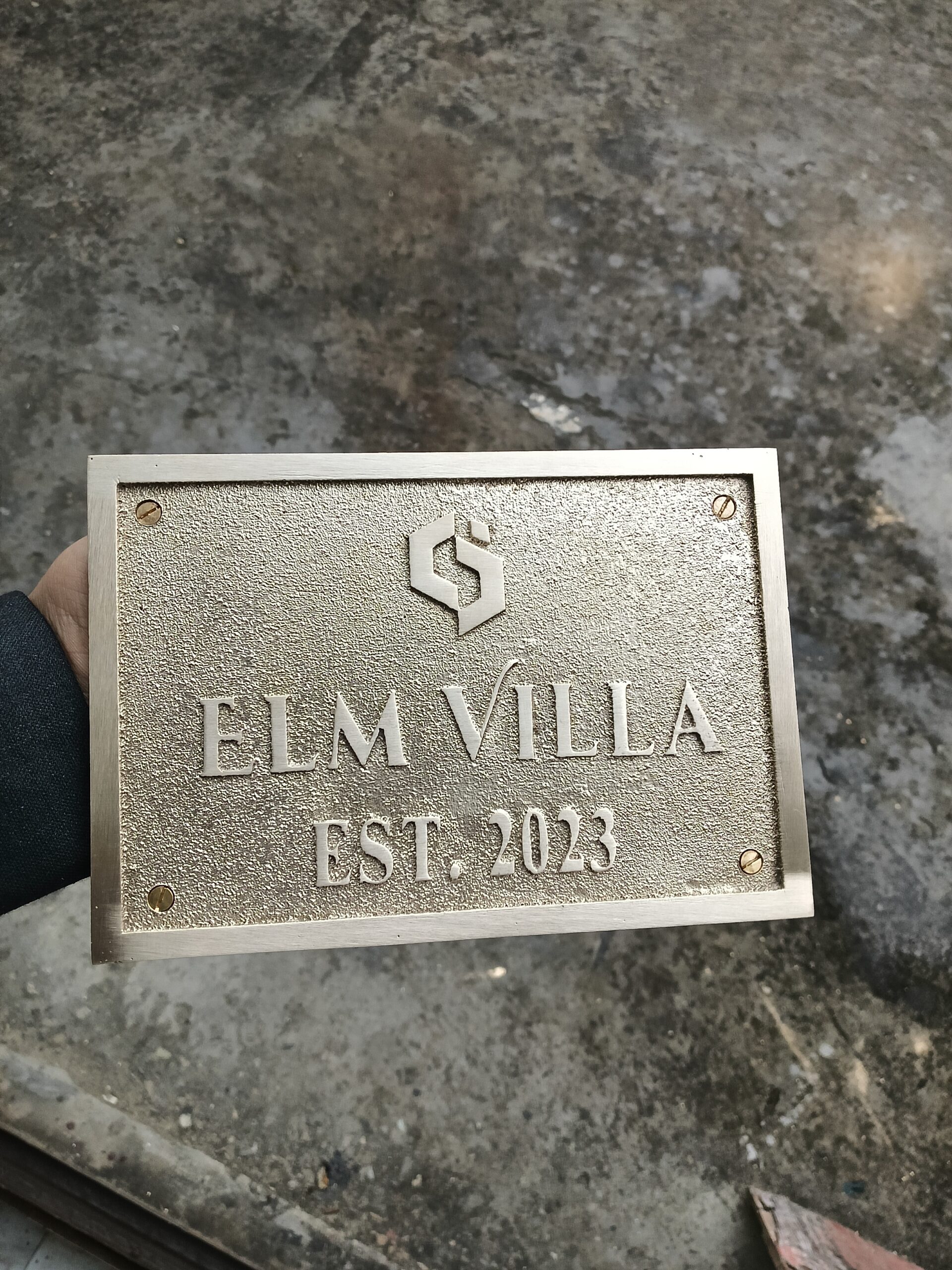 Custom Polished Brass Address Plaque — Heavy Duty Cast Brass Personalized Sign | Outdoor House Number Plate | Business & Office Door Sign - Image 14