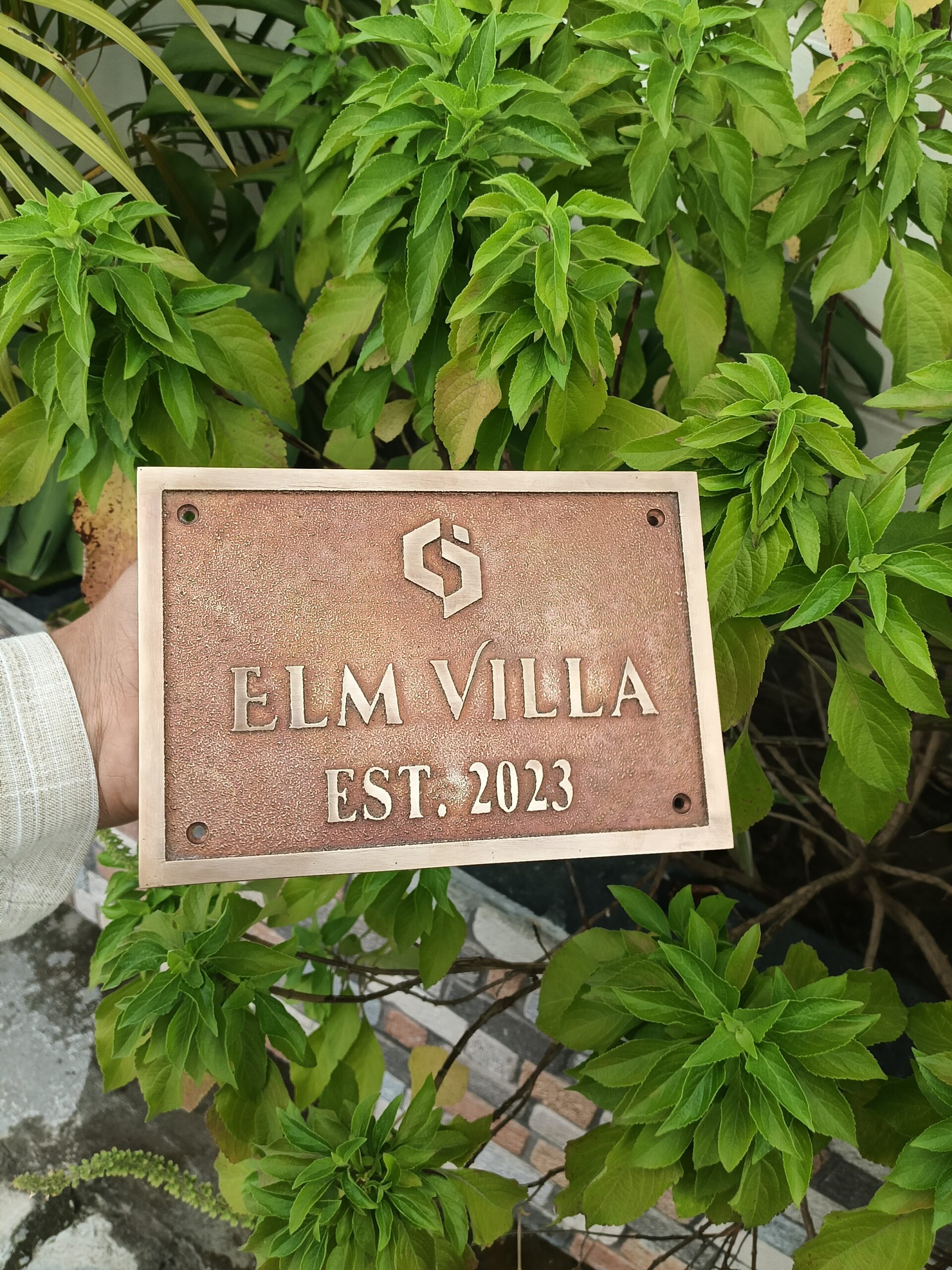 Custom Polished Brass Address Plaque — Heavy Duty Cast Brass Personalized Sign | Outdoor House Number Plate | Business & Office Door Sign - Image 13