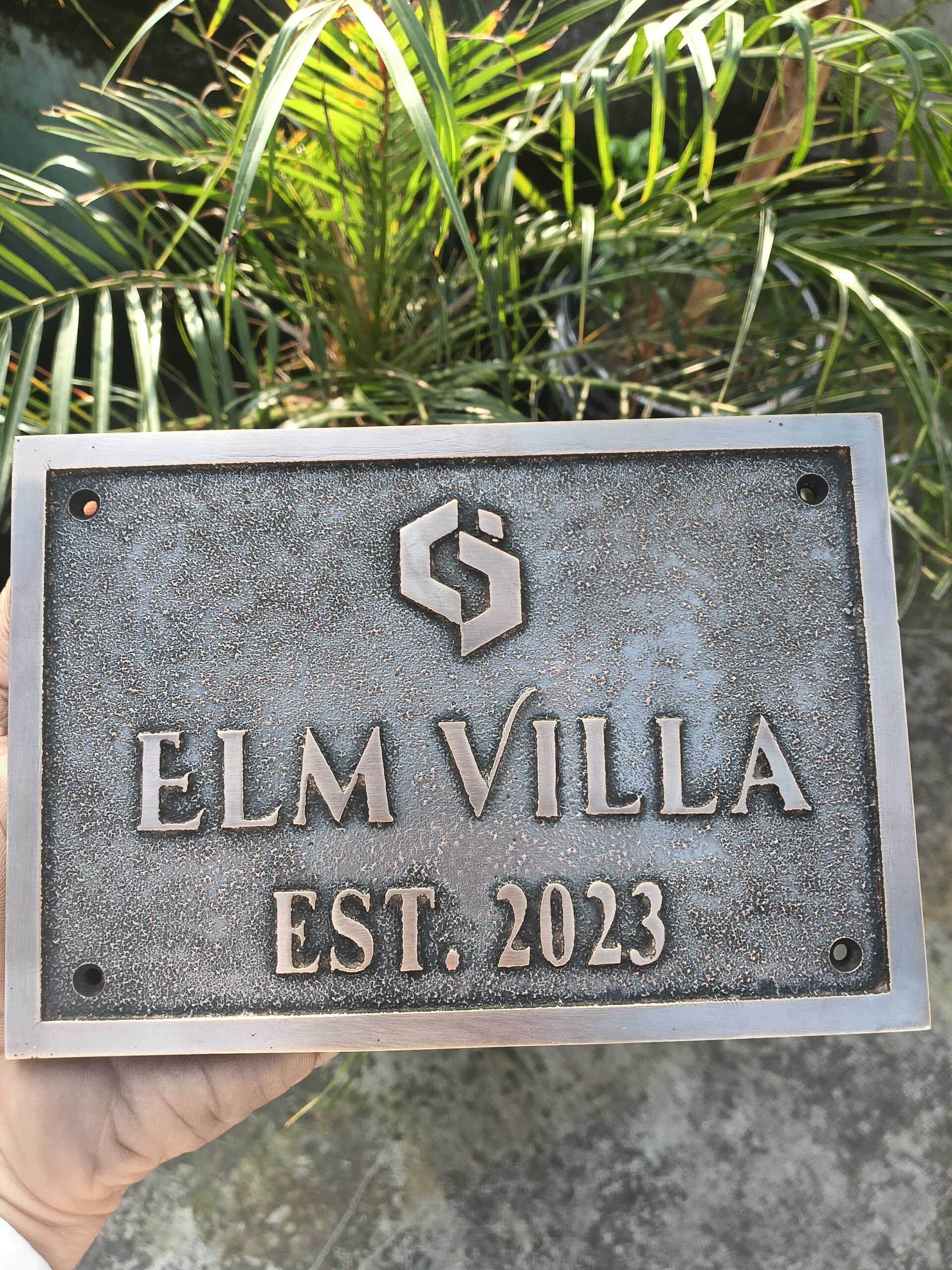 Custom Polished Brass Address Plaque — Heavy Duty Cast Brass Personalized Sign | Outdoor House Number Plate | Business & Office Door Sign - Image 12