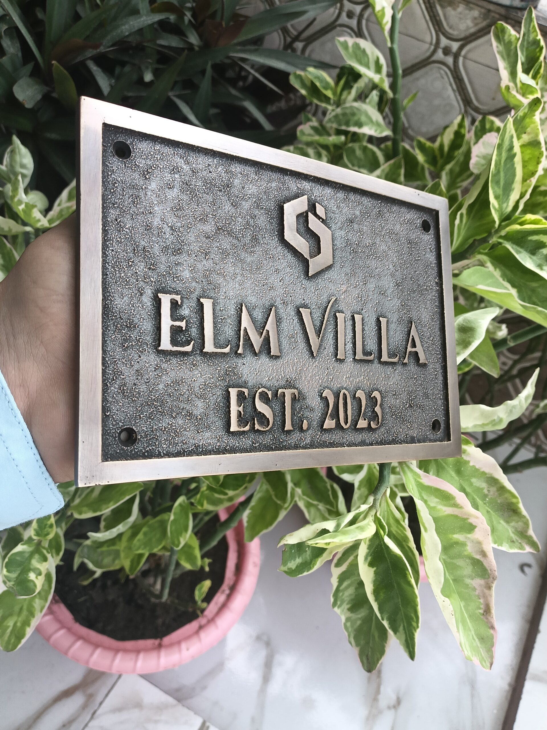 Custom Polished Brass Address Plaque — Heavy Duty Cast Brass Personalized Sign | Outdoor House Number Plate | Business & Office Door Sign - Image 11