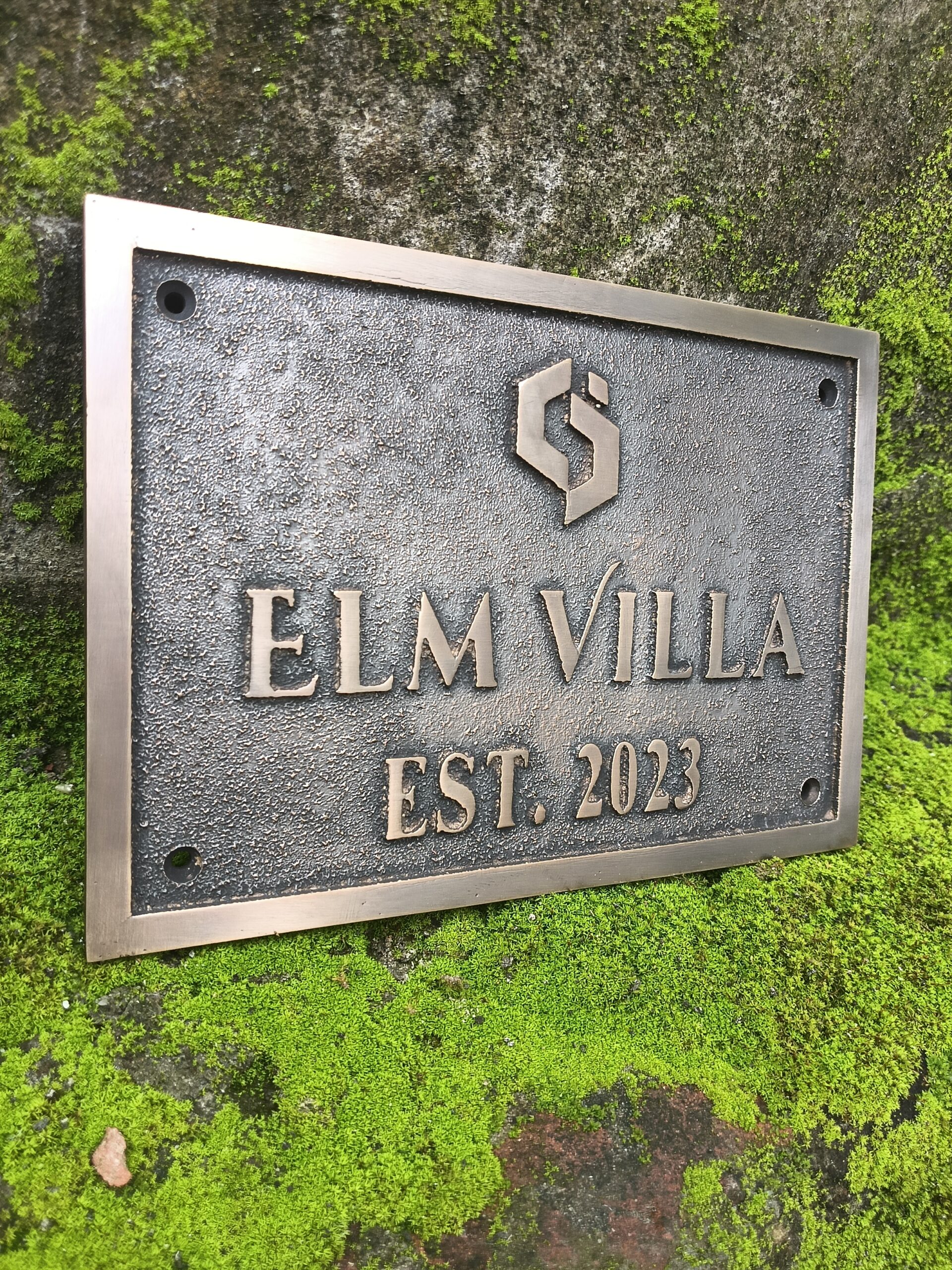 Custom Polished Brass Address Plaque — Heavy Duty Cast Brass Personalized Sign | Outdoor House Number Plate | Business & Office Door Sign - Image 9