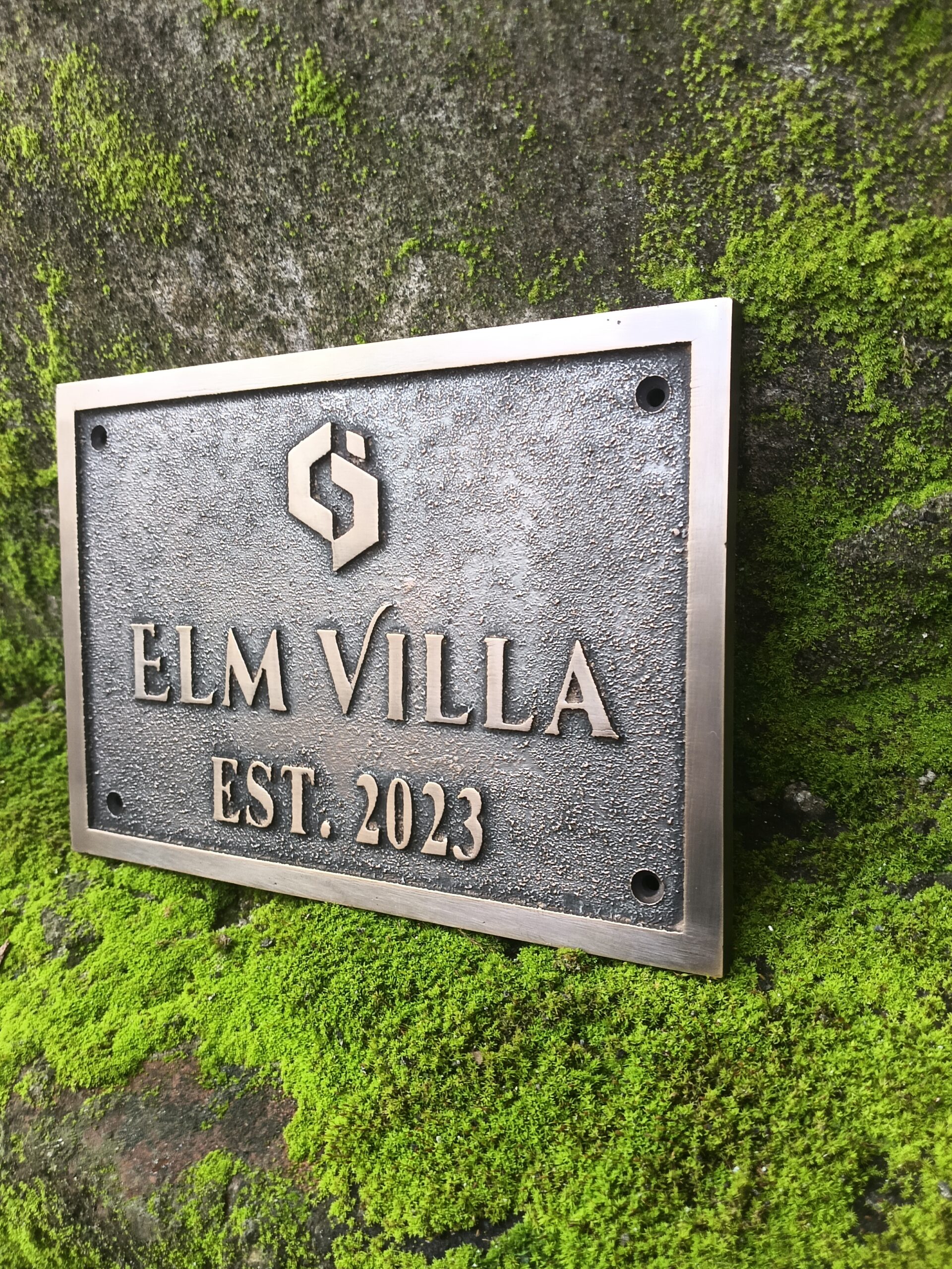 Custom Polished Brass Address Plaque — Heavy Duty Cast Brass Personalized Sign | Outdoor House Number Plate | Business & Office Door Sign - Image 8