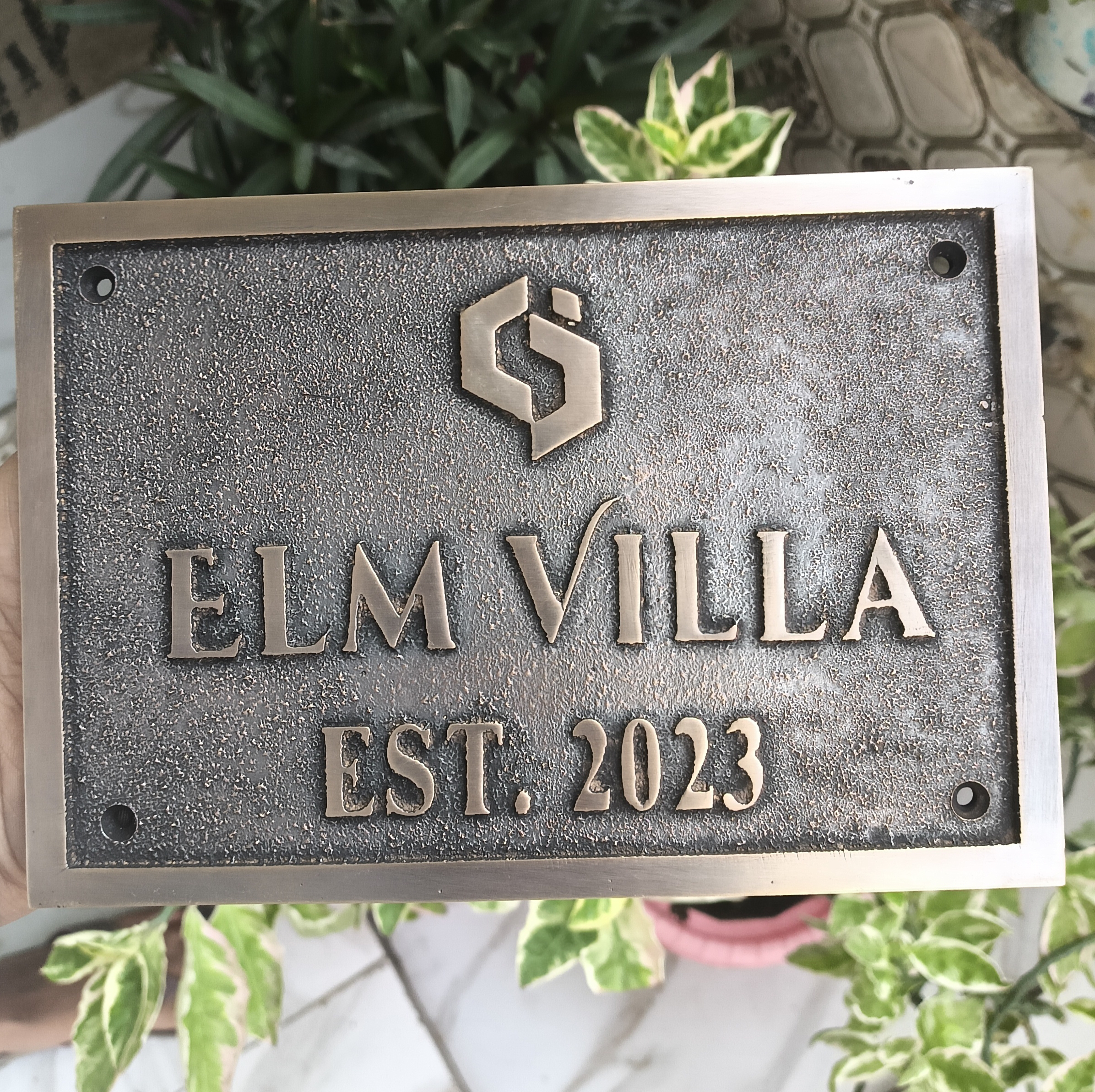 Custom Polished Brass Address Plaque — Heavy Duty Cast Brass Personalized Sign | Outdoor House Number Plate | Business & Office Door Sign - Image 23