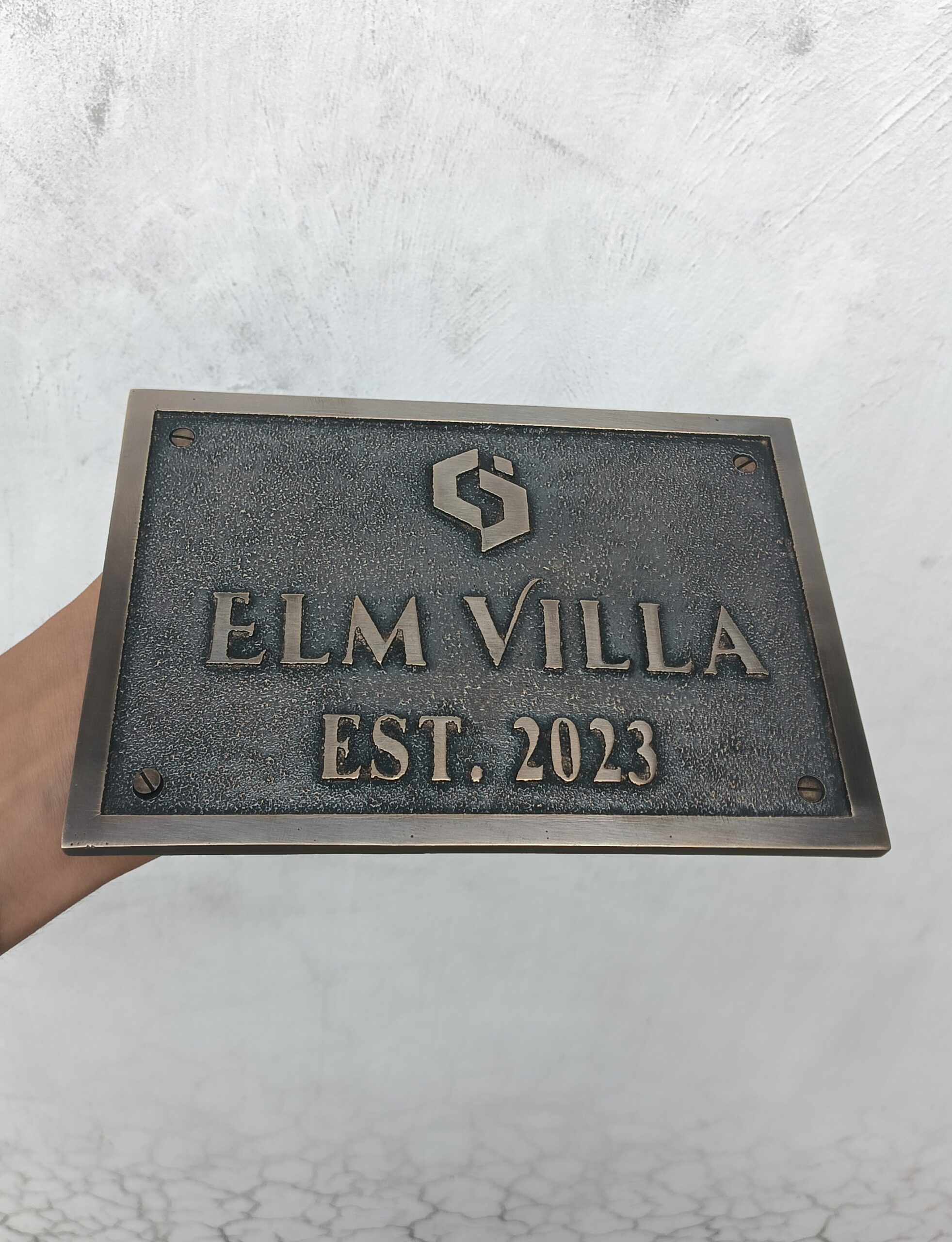 Custom Polished Brass Address Plaque — Heavy Duty Cast Brass Personalized Sign | Outdoor House Number Plate | Business & Office Door Sign - Image 24