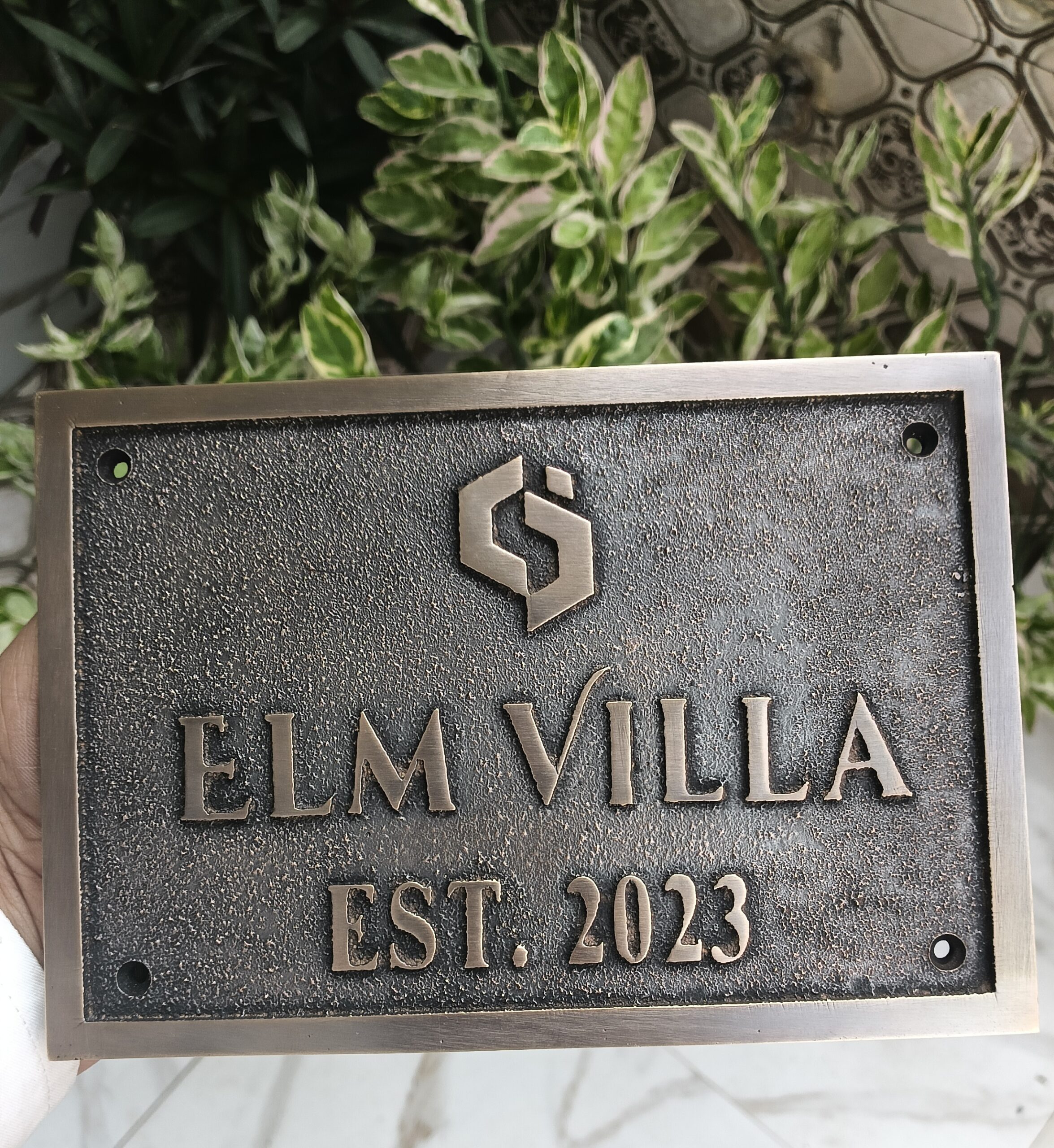 Custom Polished Brass Address Plaque — Heavy Duty Cast Brass Personalized Sign | Outdoor House Number Plate | Business & Office Door Sign - Image 25