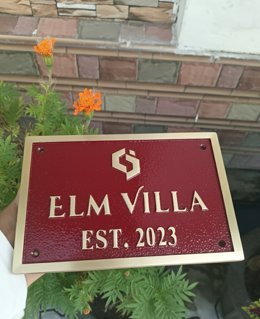 Custom Polished Brass Address Plaque — Heavy Duty Cast Brass Personalized Sign | Outdoor House Number Plate | Business & Office Door Sign - Image 26