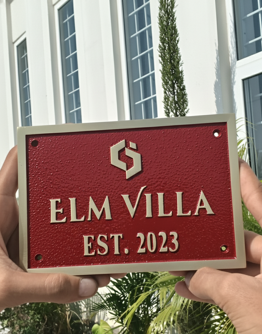 Custom Polished Brass Address Plaque — Heavy Duty Cast Brass Personalized Sign | Outdoor House Number Plate | Business & Office Door Sign - Image 27