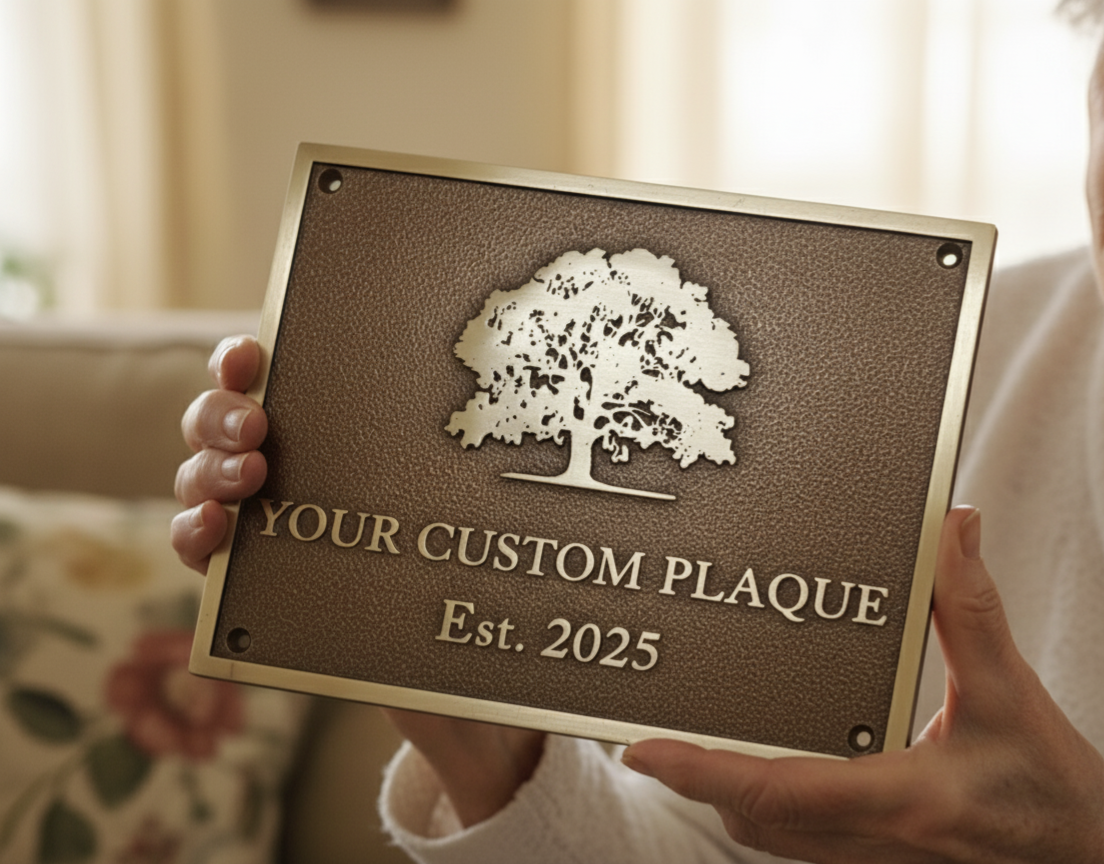 Custom Address Brass Bronze Plaque Number Service Parking Sign CABBPNSPS13 - Image 2