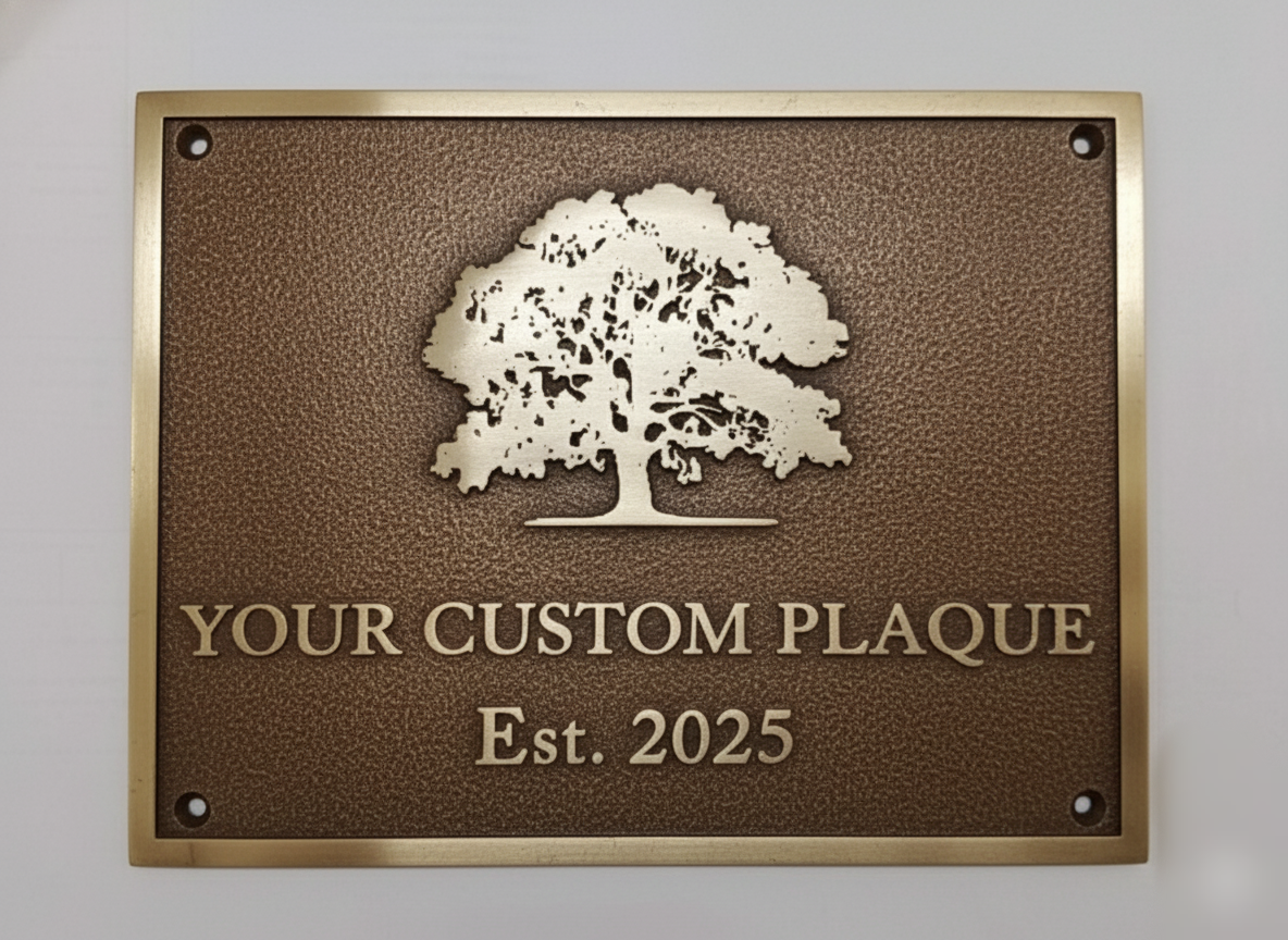 Custom Address Brass Bronze Plaque Number Service Parking Sign CABBPNSPS13 - Image 3