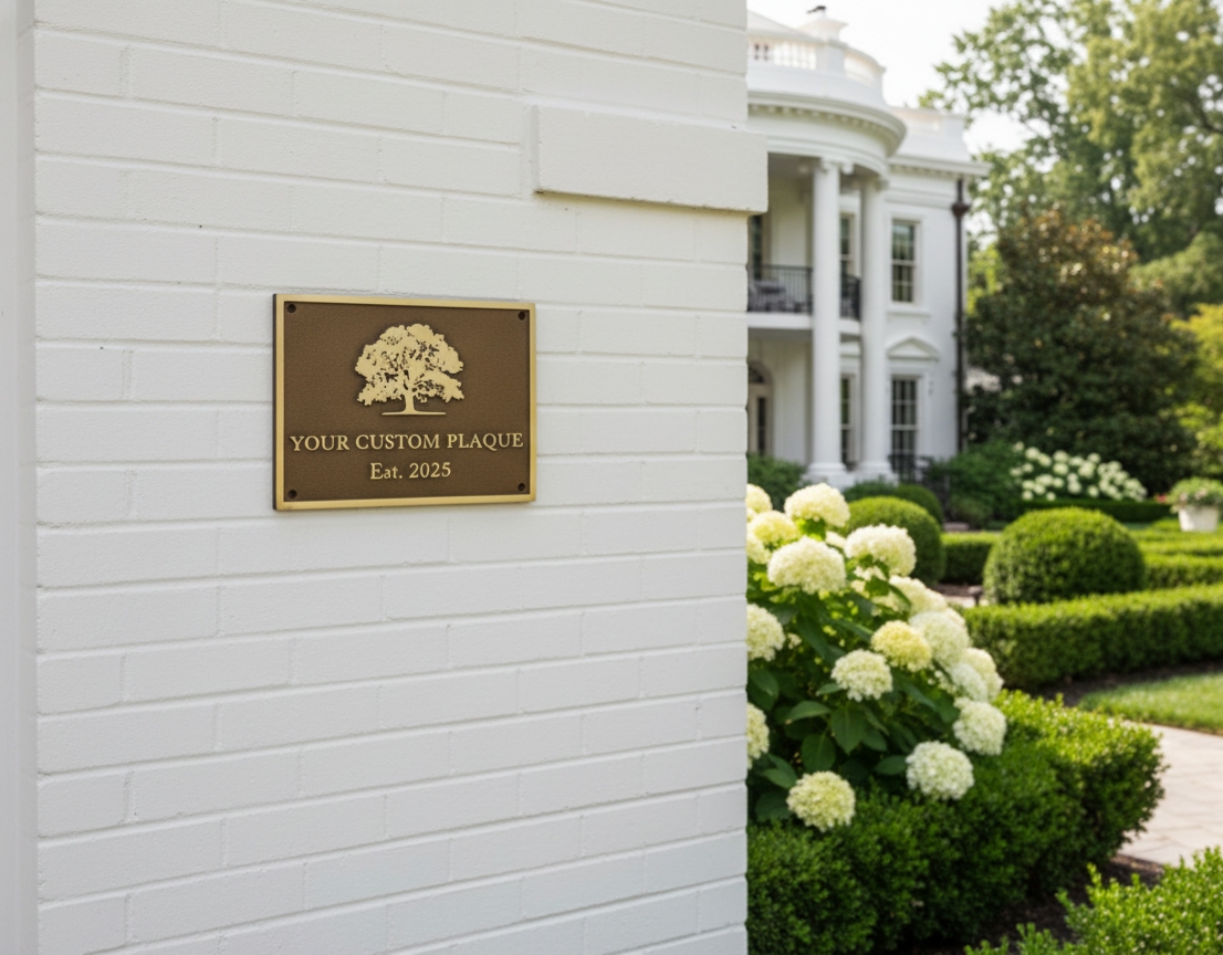 Custom Address Brass Bronze Plaque Number Sign CABBPNS07 - Image 4