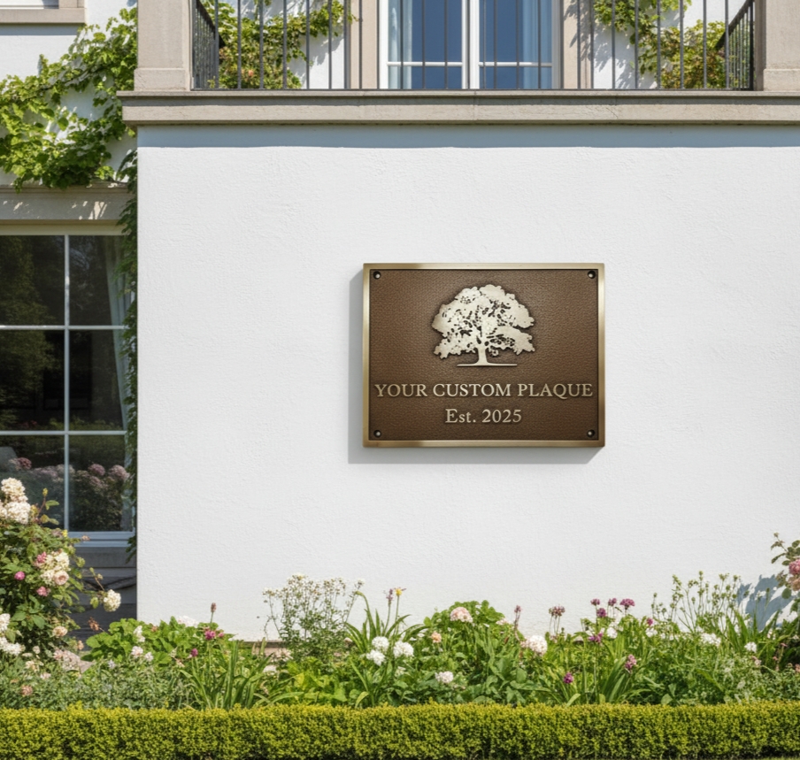 Custom Address Brass Bronze Plaque Number Sign CABBPNS07 - Image 5