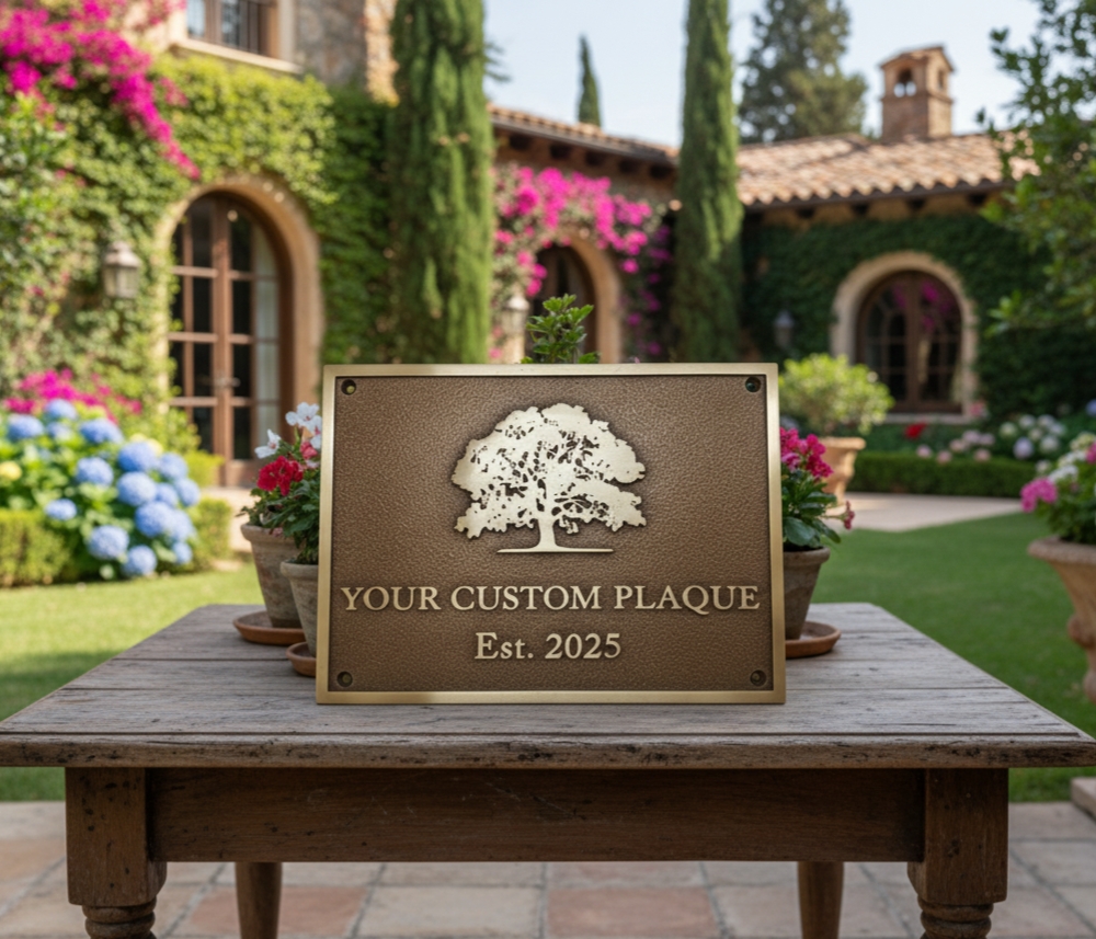 Custom Address Brass Bronze Plaque Number Sign CABBPNS07 - Image 7