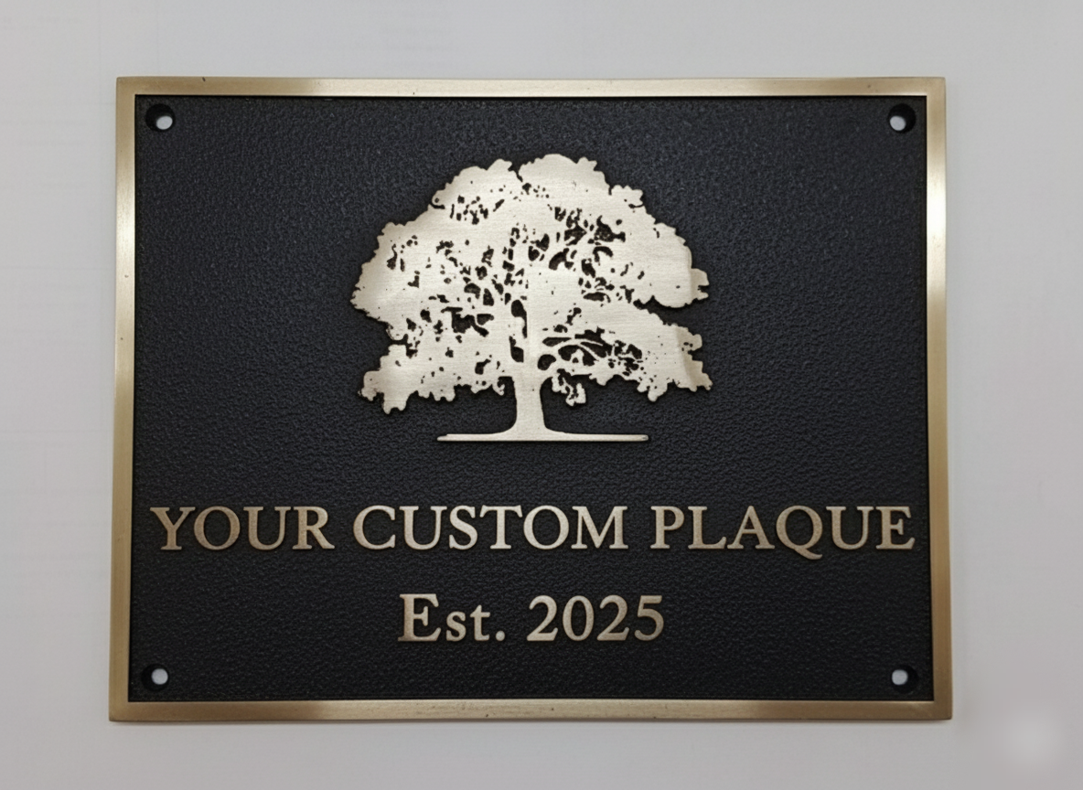 Custom Address Brass Bronze Plaque Number Sign CABBPNS07 - Image 9