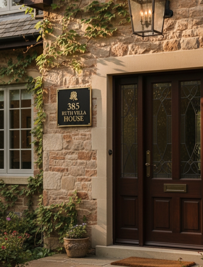 Customized Cast Brass Bronze Plaques — Personalized Black Sign Marker | Vintage Raised-Text Name Plate | Home & Business Gift Plaque - Image 9