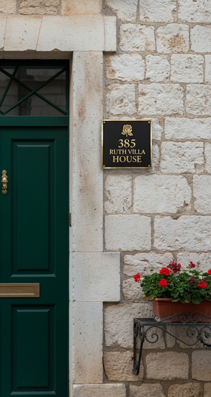 Customized Cast Brass Bronze Plaques — Personalized Black Sign Marker | Vintage Raised-Text Name Plate | Home & Business Gift Plaque - Image 8