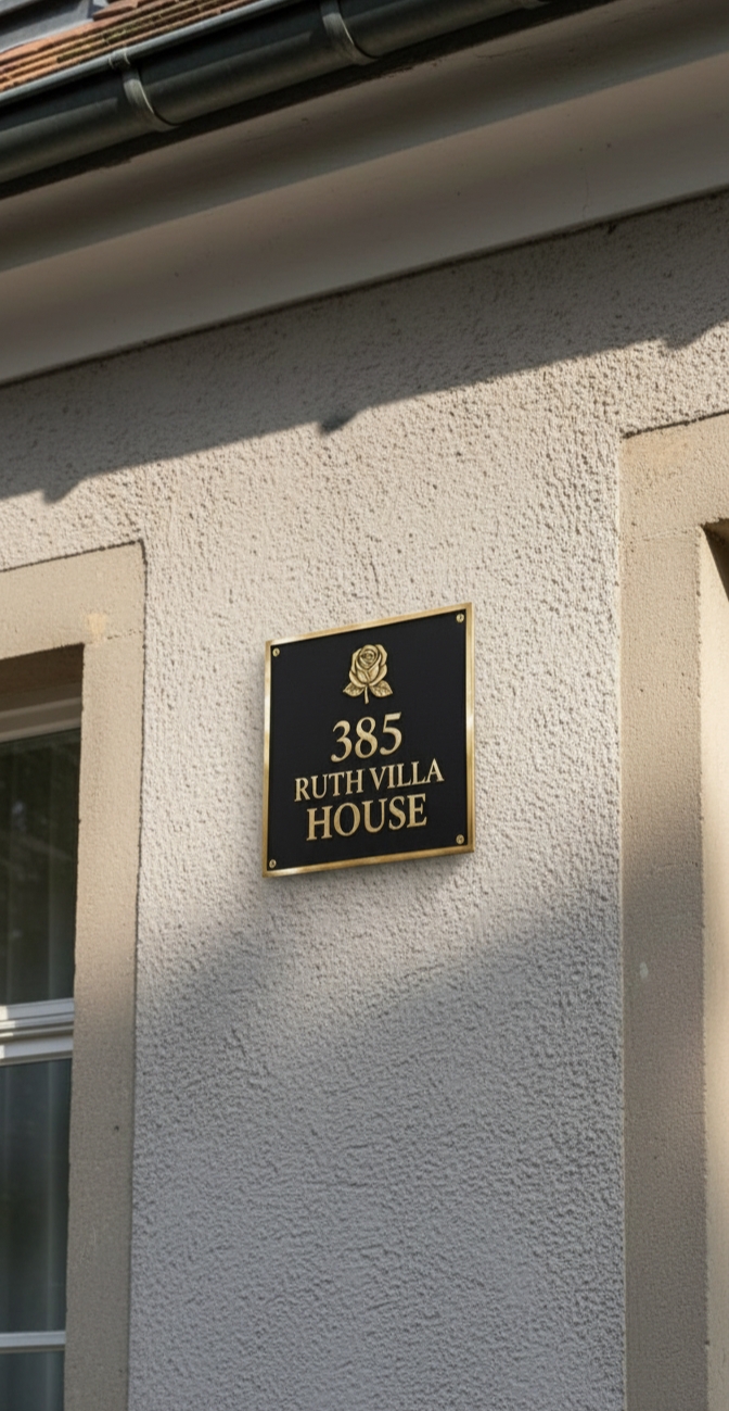 Customized Cast Brass Bronze Plaques — Personalized Black Sign Marker | Vintage Raised-Text Name Plate | Home & Business Gift Plaque - Image 7