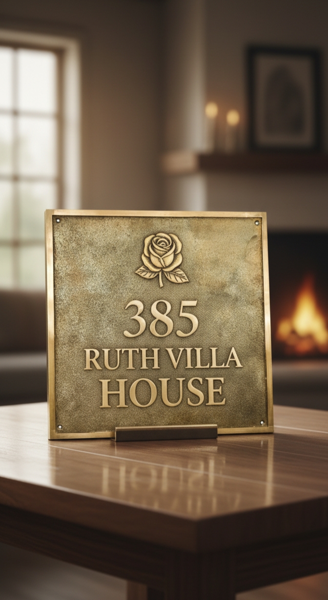 Customized Cast Brass Bronze Plaques — Personalized Black Sign Marker | Vintage Raised-Text Name Plate | Home & Business Gift Plaque - Image 6