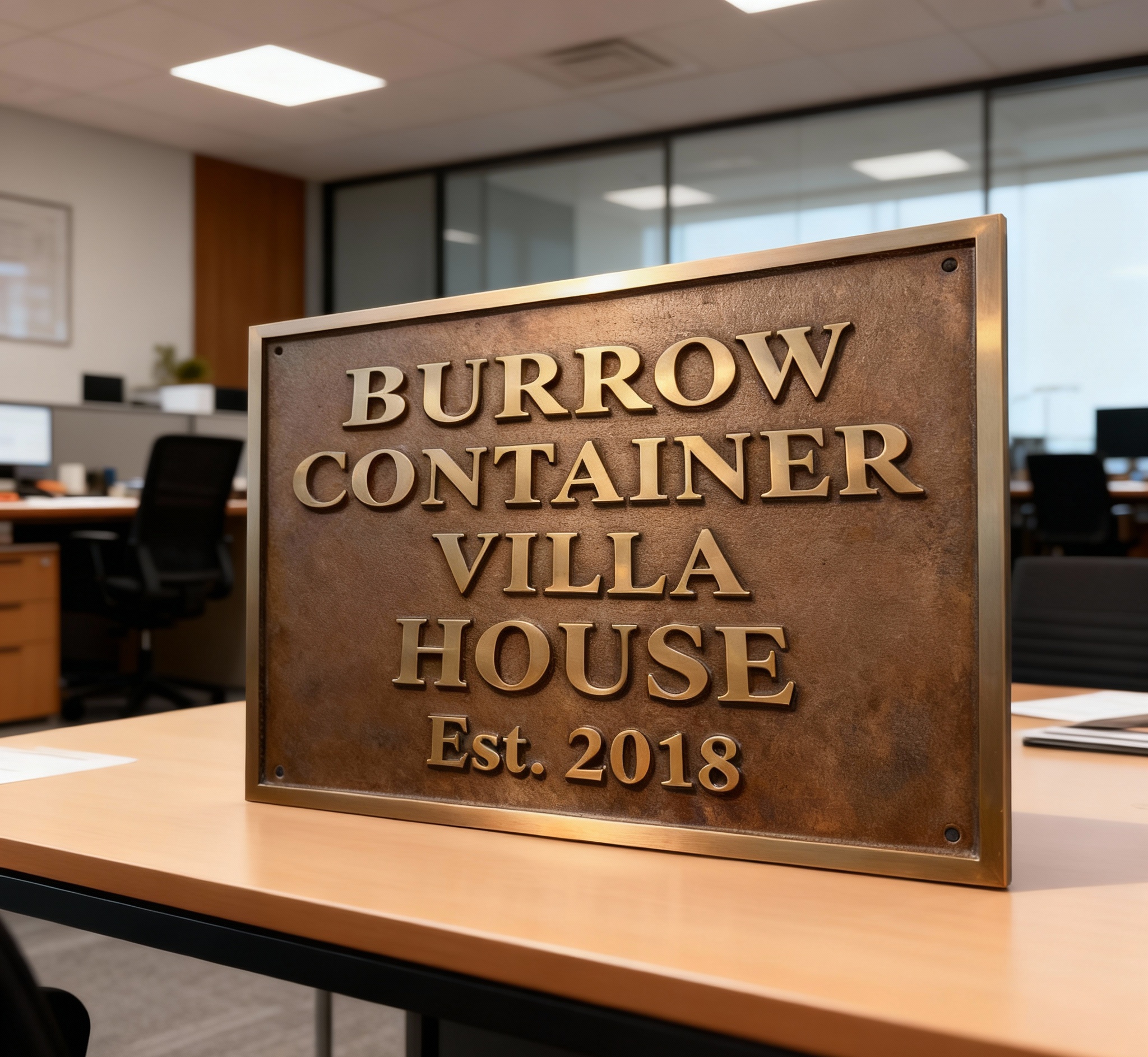 Custom Address Brass Bronze Plaque Number sign CABBPN03 - Image 2