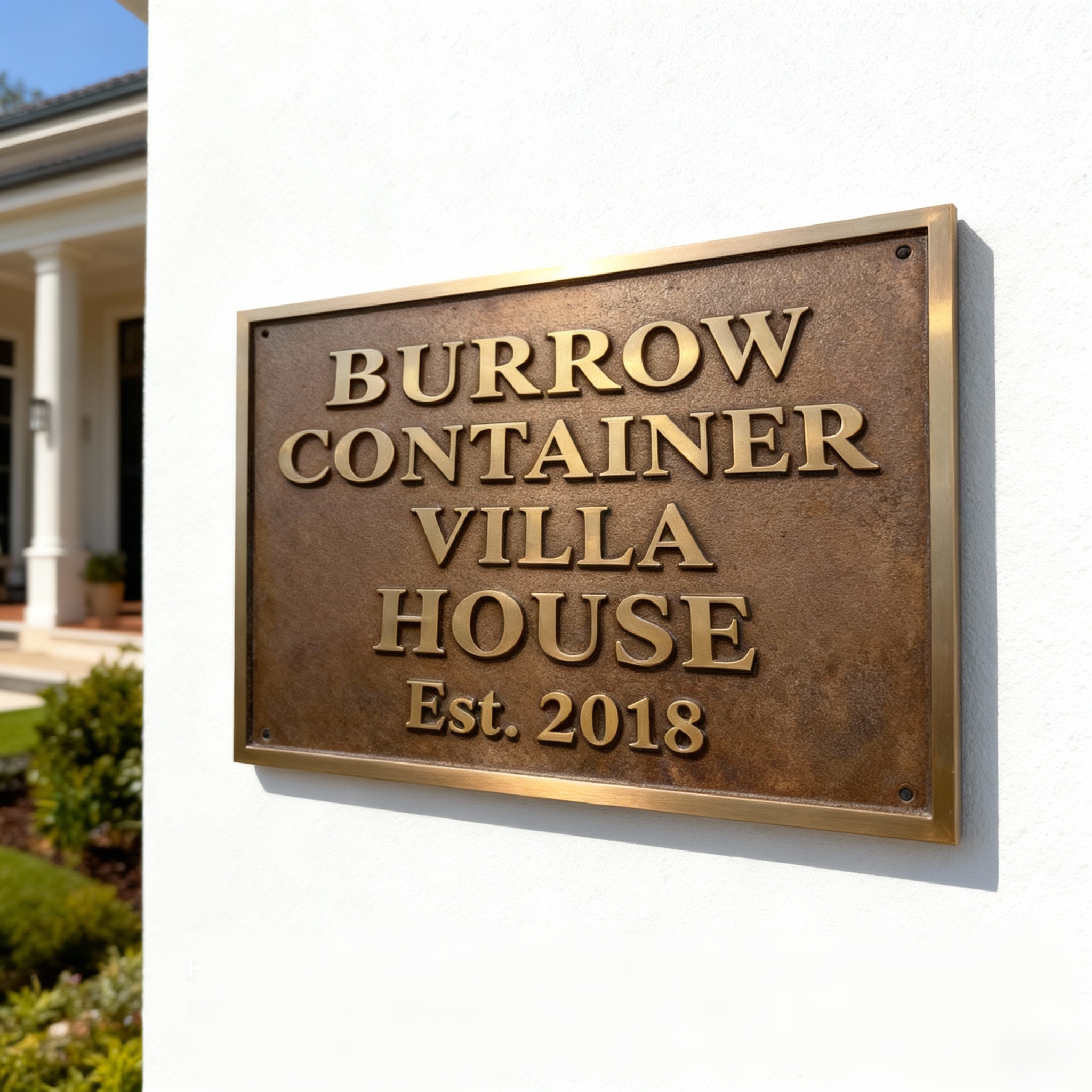 Custom Address Brass Bronze Plaque Number sign CABBPN03 - Image 4