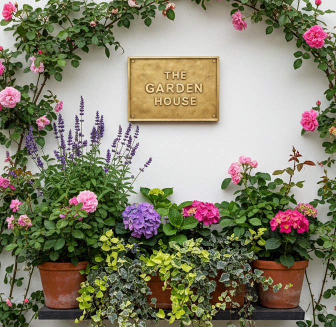 Custom Address Brass Bronze Plaque Garden House Sign CABBPGHS06 - Image 3