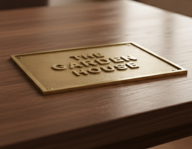 Custom Address Brass Bronze Plaque Garden House Sign CABBPGHS06 - Image 6