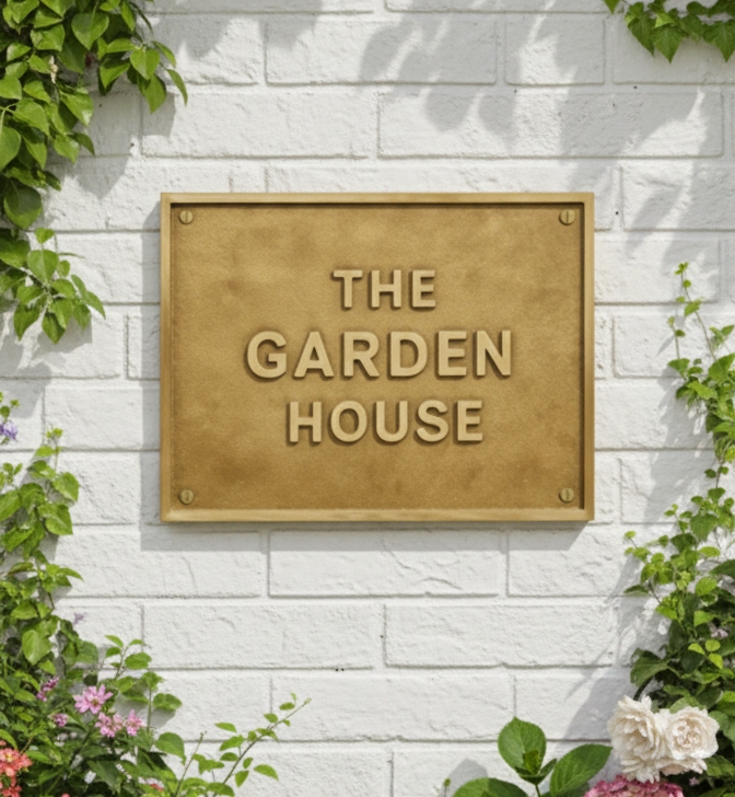 Custom Address Brass Bronze Plaque Garden House Sign CABBPGHS06 - Image 7