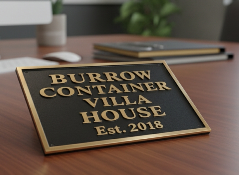 Custom Address Brass Bronze Plaque Number sign CABBPN03 - Image 6