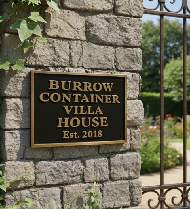 Custom Address Brass Bronze Plaque Number sign CABBPN03 - Image 7