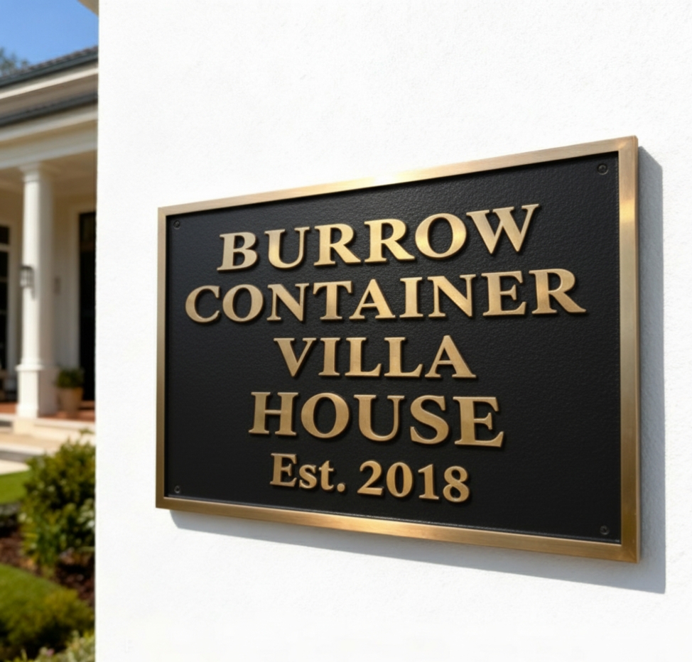 Custom Address Brass Bronze Plaque Number sign CABBPN03 - Image 8