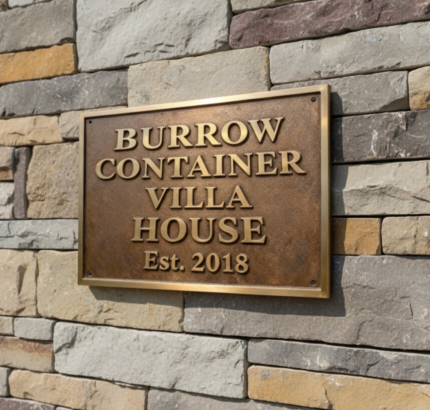 Custom Address Brass Bronze Plaque Number sign CABBPN03 - Image 11