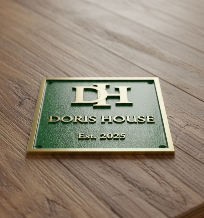 Custom Address Brass Bronze Plaque Number Sign CABBPNS04 - Image 6