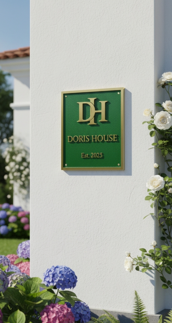 Custom Address Brass Bronze Plaque Number Sign CABBPNS04 - Image 8