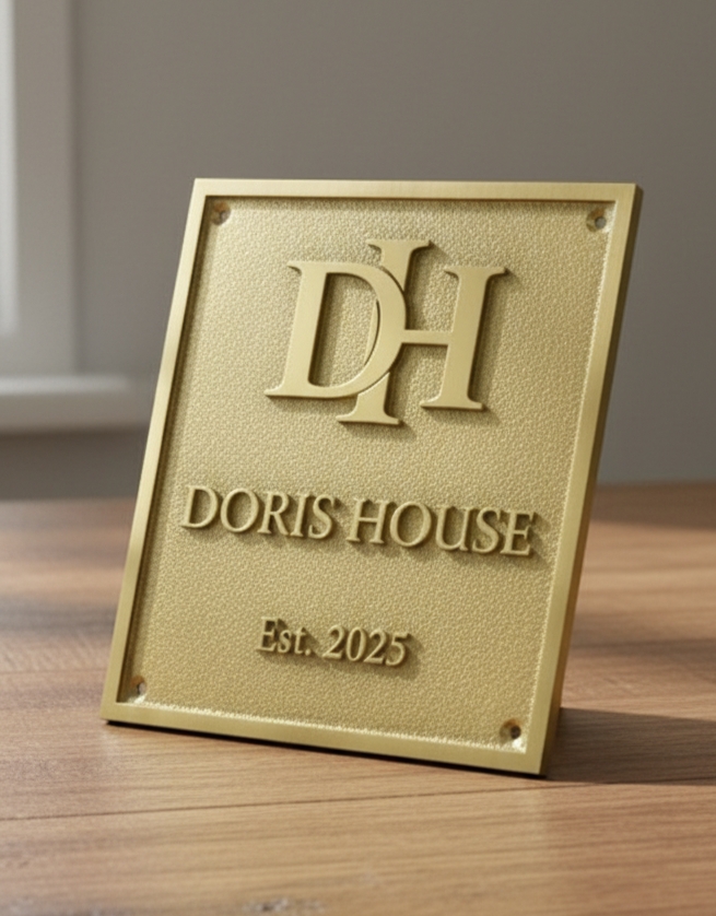 Custom Address Brass Bronze Plaque Number Sign CABBPNS04 - Image 11