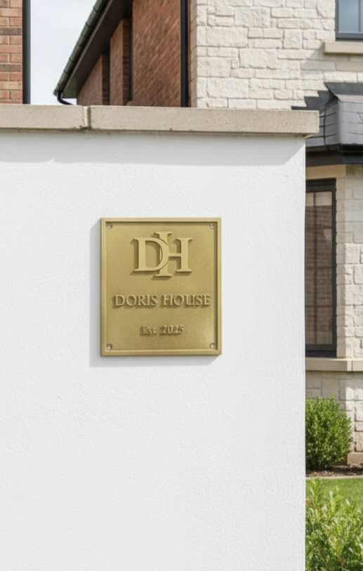 Custom Address Brass Bronze Plaque Number Sign CABBPNS04 - Image 12