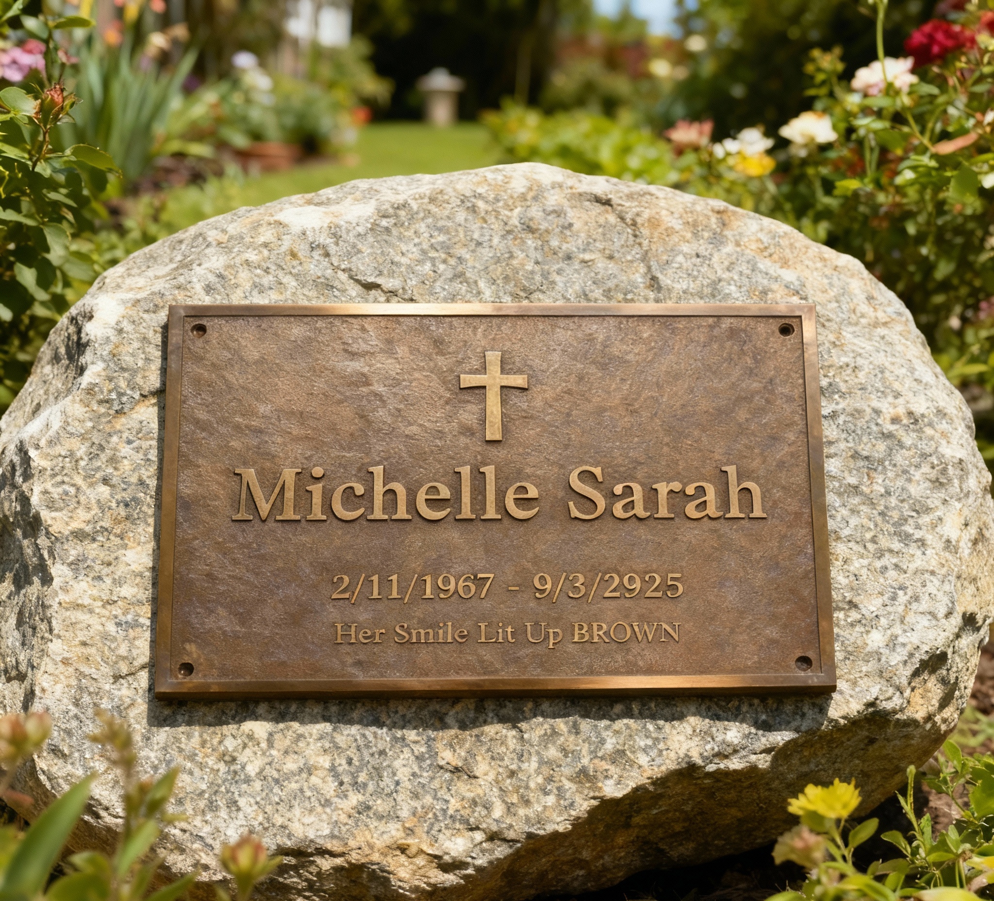 Custom Brass Memorial Plaque โ Personalized In Memory Sign, Engraved Outdoor Wall Plaque, Raised Lettering Tribute for Loved Ones - Image 7