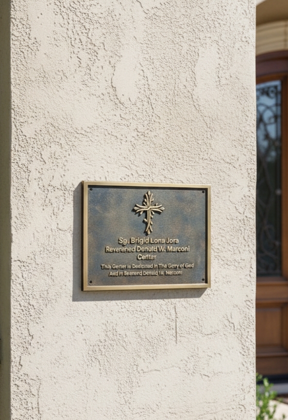 Custom Brass Memorial Plaque โ Personalized In Memory Sign, Engraved Outdoor Wall Plaque, Raised Lettering Tribute for Loved Ones - Image 9