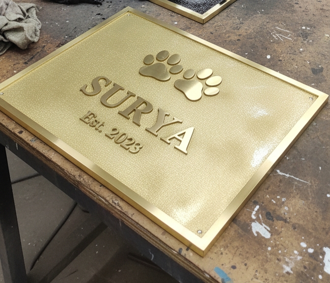 Custom Address Brass Bronze Plaque Number Sign CABBPNS04 - Image 14