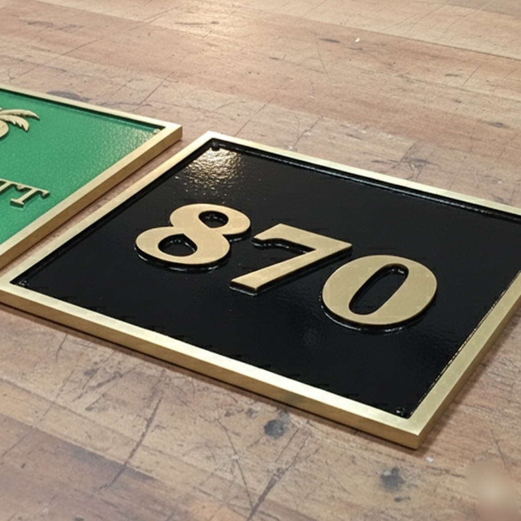 Custom Address Brass Bronze Plaque Number Service Parking Sign CABBPNSPS13 - Image 7