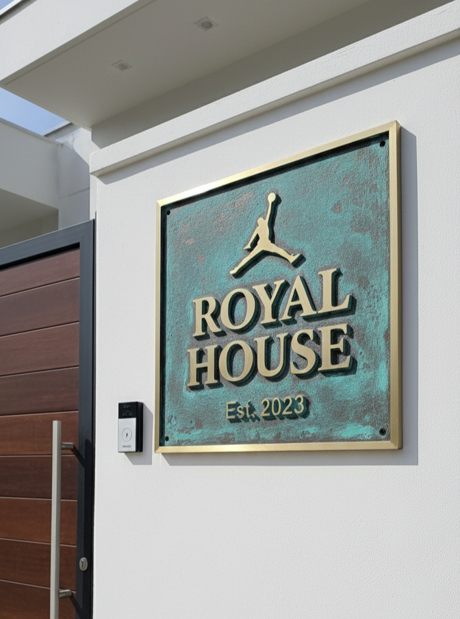 Custom Address Brass Bronze Plaque Number Sign CABBPNS04 - Image 15