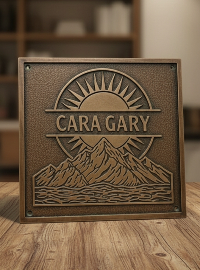 Custom Cast Brass Black Background Outdoor Sign Plaque | Customized Home & Business Black Address Plaque | Personalized Language Sign - Image 12