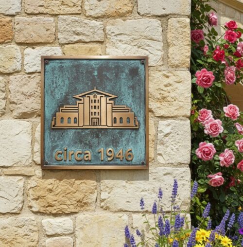 Custom Address Brass Bronze Plaque Number Sign CABBPN0 34