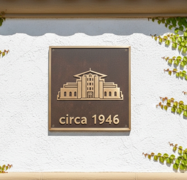 Custom Address Brass Bronze Plaque Circa Sing CABBPN02 - Image 4