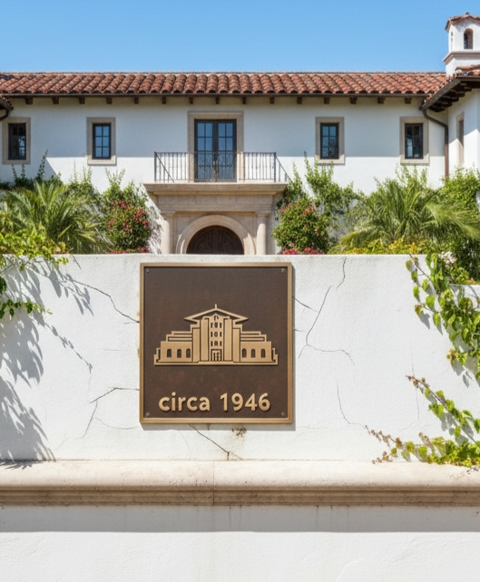 Custom Address Brass Bronze Plaque Circa Sing CABBPN02 - Image 11