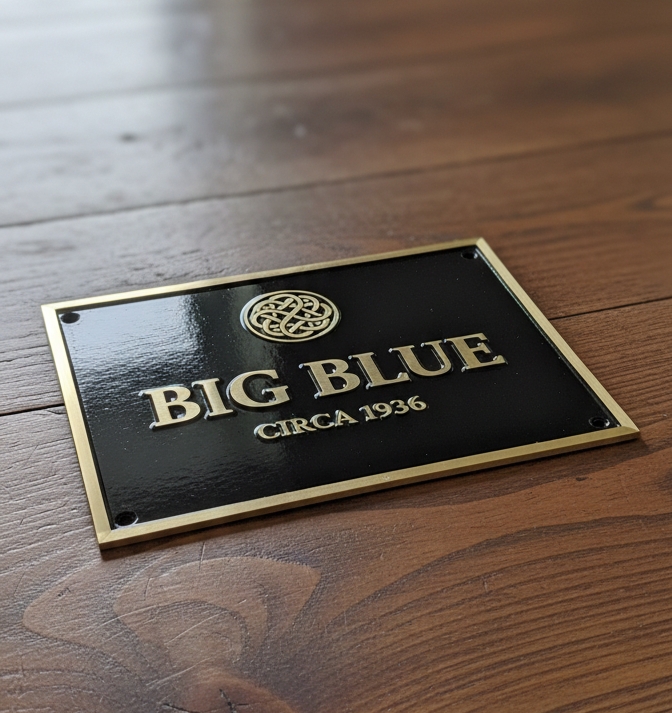 Custom Polished Brass Address Plaque — Heavy Duty Cast Brass Personalized Sign | Outdoor House Number Plate | Business & Office Door Sign - Image 8