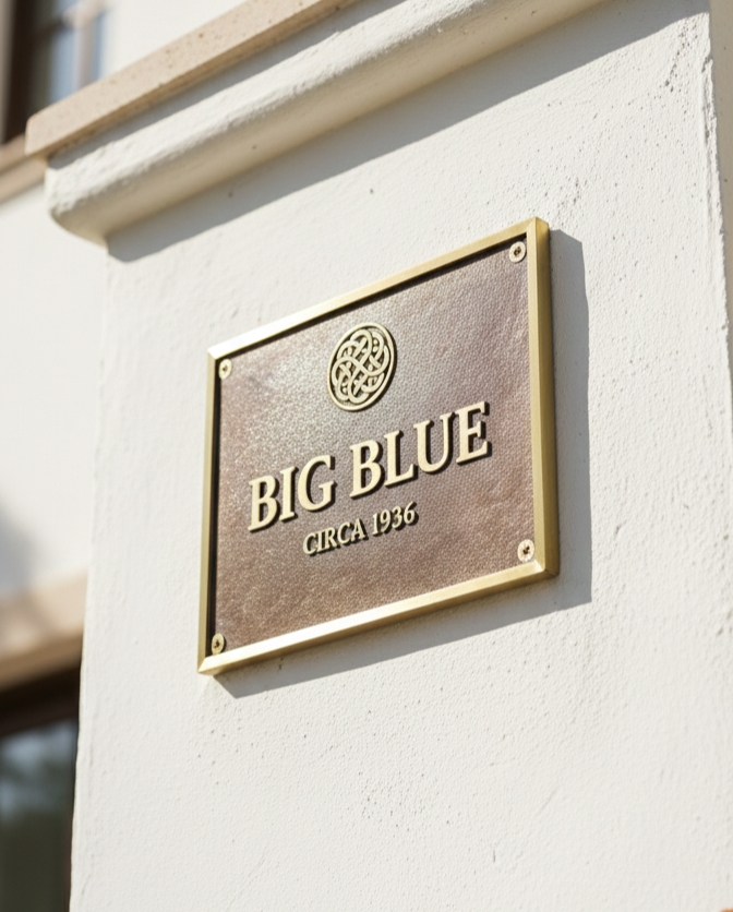 Custom Polished Brass Address Plaque — Heavy Duty Cast Brass Personalized Sign | Outdoor House Number Plate | Business & Office Door Sign - Image 4