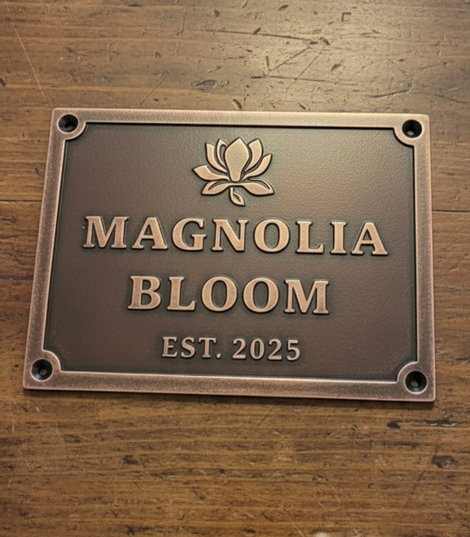 Custom Address Brass Bronze Plaque Number Sign CABBPNS12 - Image 3